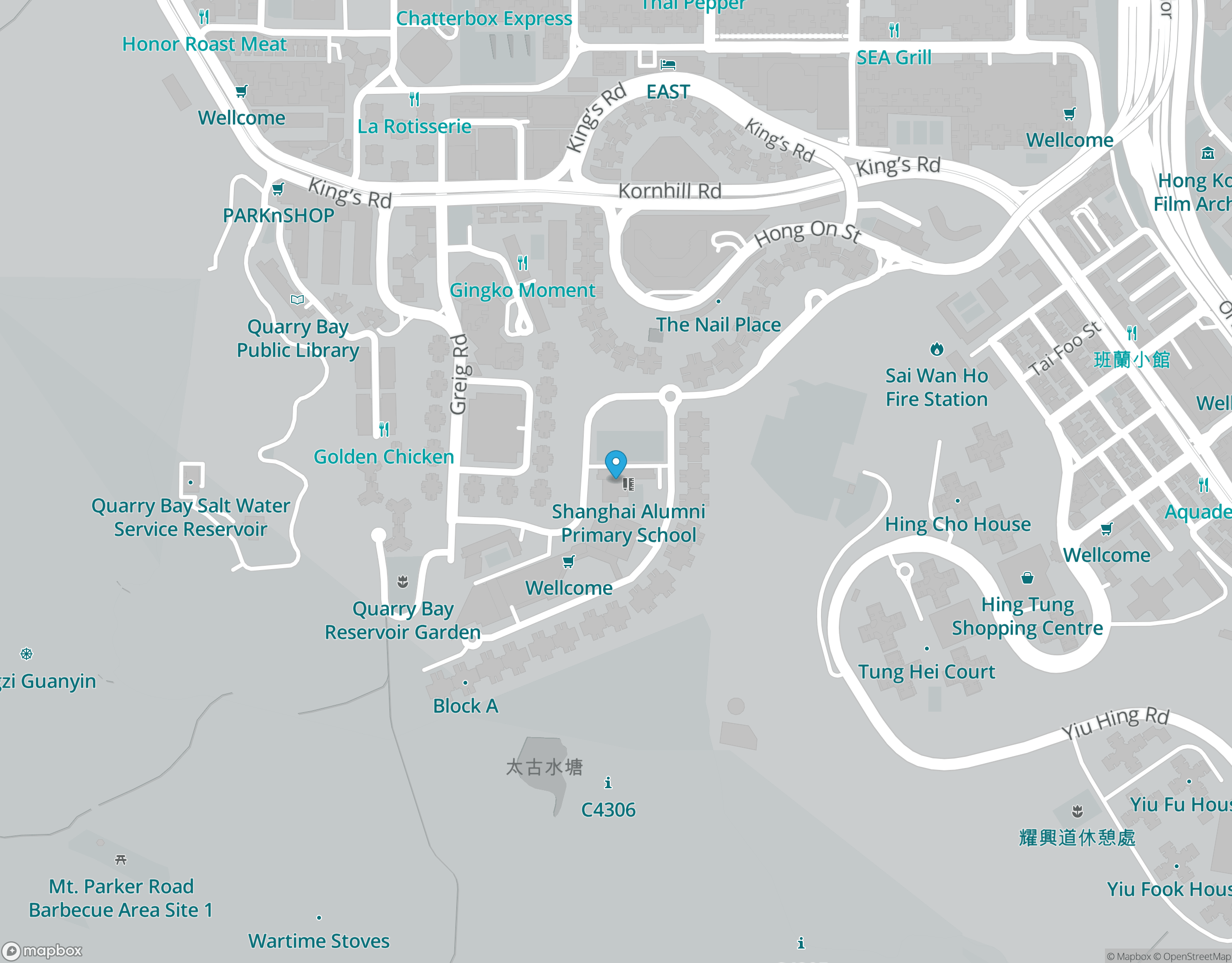 Map, Shanghai Alumni Primary School, https://sap.edu.hk/
