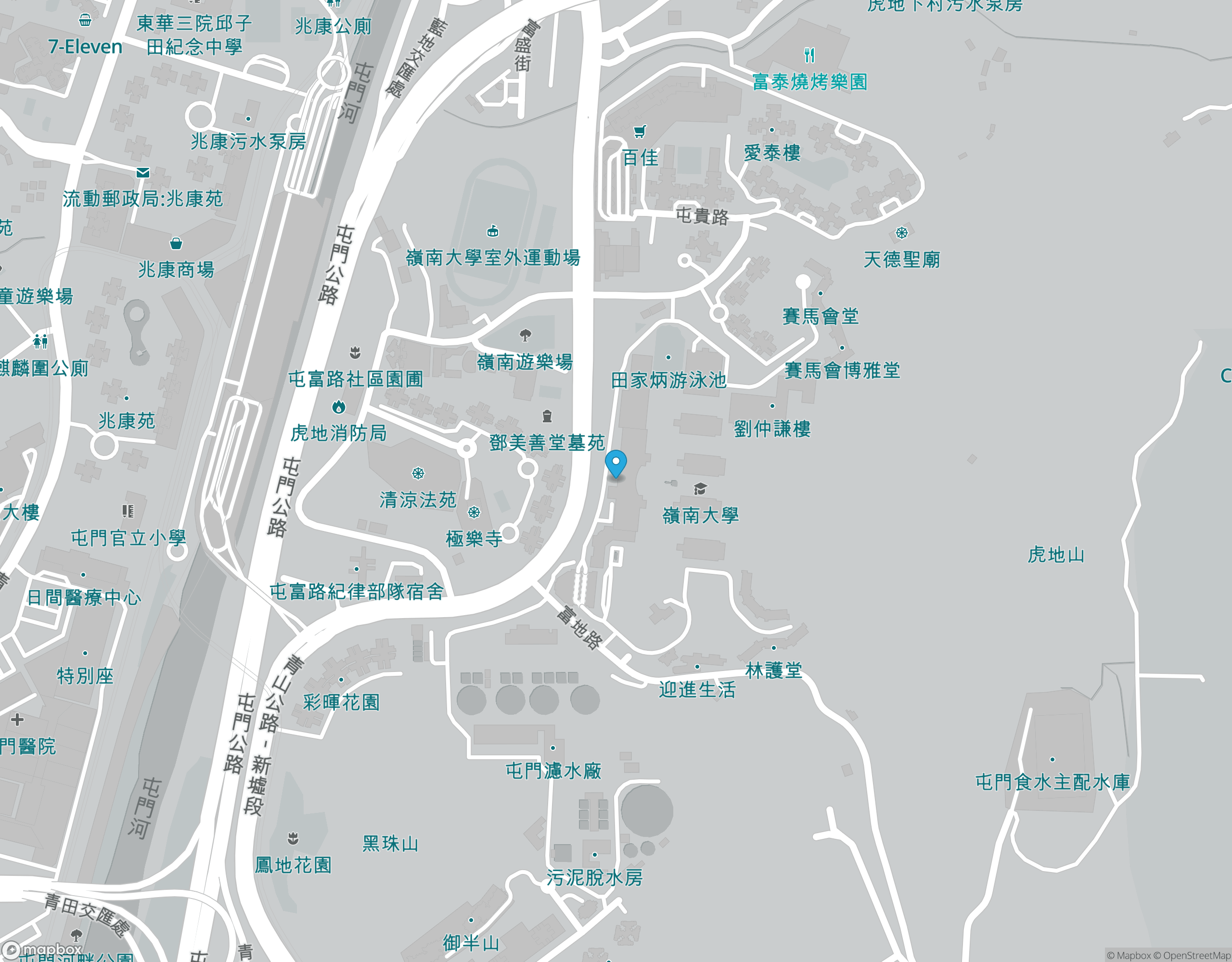 地圖，Lingnan University，Lingnan University, 8 Castle Peak Rd, Tuen Mun