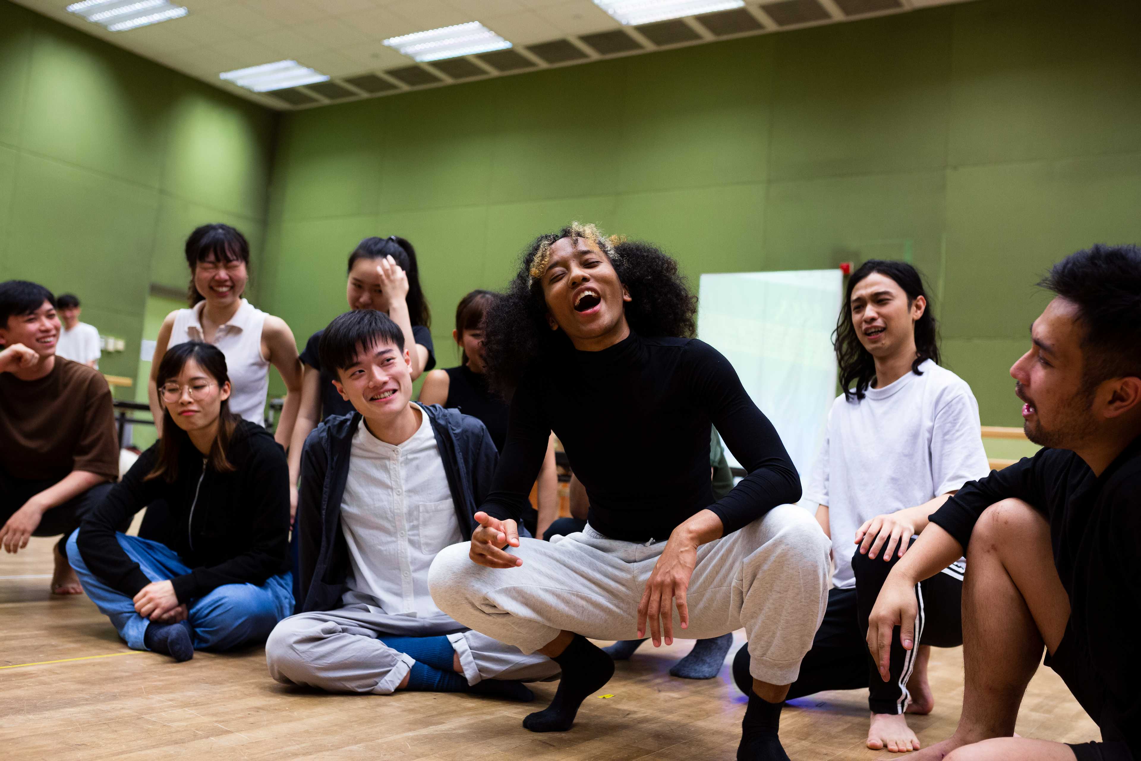 Songs of Innocence and Experience Rehearsal | Featuring: Lee On-sang, Caroline Chan, Sum Cheuk-yiu, Chew Yu-yeung, Lau Ka-ying, Mak Ho-tin, Lo Man-chak, Mok Kok-pong, Sin Lok-yan | Tagged as: Songs of Innocence and Experience, Rehearsal | Photo: Ivor Houlker, Rooftop Productions |  (Rooftop Productions • Hong Kong Theatre Company)  | Rooftop Productions • Hong Kong Theatre Company